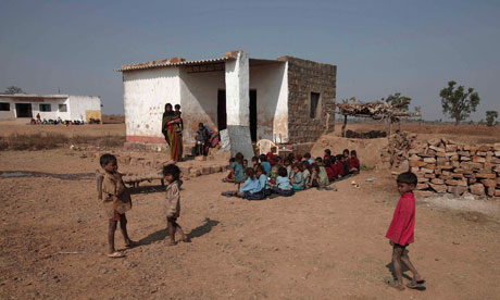 Sahariya tribe children at school in Rajasthan