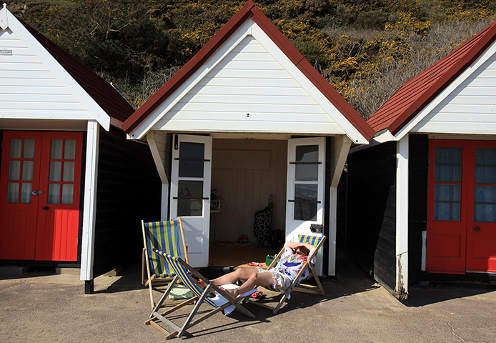 Warm Weather: Visitors To Bournemouth Enjoy The Warm Spring Weather