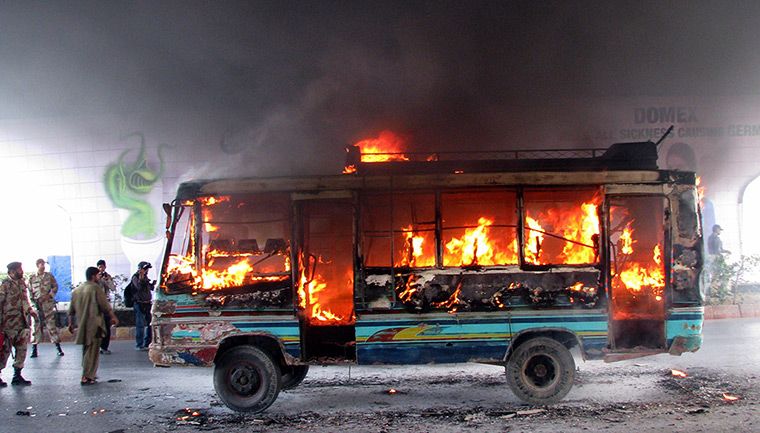 Bus With Flames