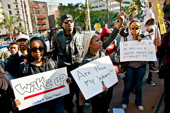 Trayvon Martin marches: 1 Million Hoodie March For Trayvon Martin Los Angeles