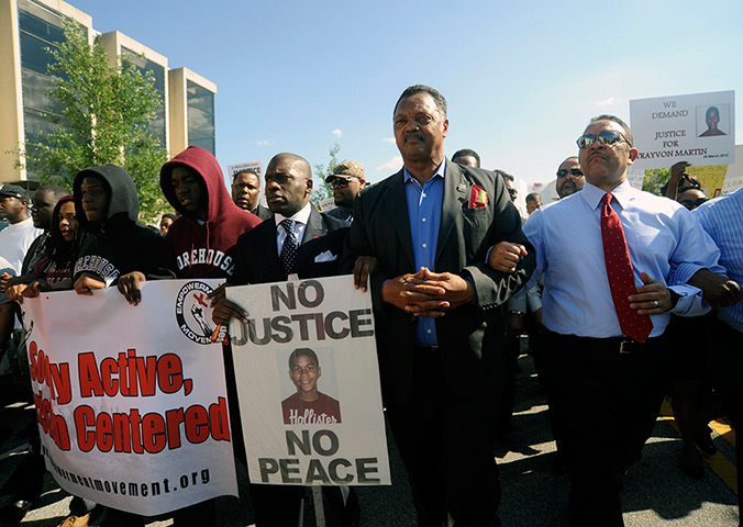 Trayvon Martin marches: Jesse Jackson joins Trayvon Martin march in Sanford
