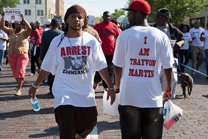 Trayvon Martin marches: Protesters march in Sanford