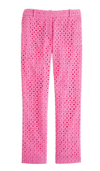Spring fashion: Pink capri pants by J Crew