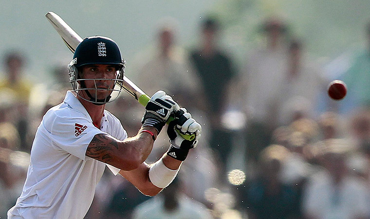 Sri Lanka v England day 3: Kevin Pietersen plays a shot during his 33 not out
