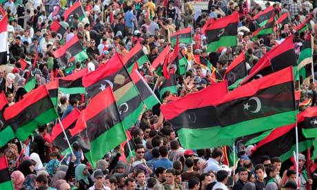 Celebration of liberation in Benghazi, Libya