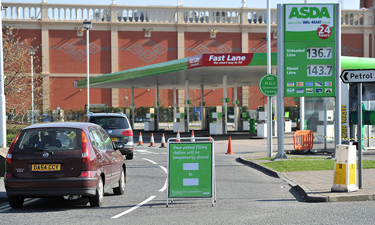Petrol: Trafford Park, Manchester: The petrol station at ASDA is closed