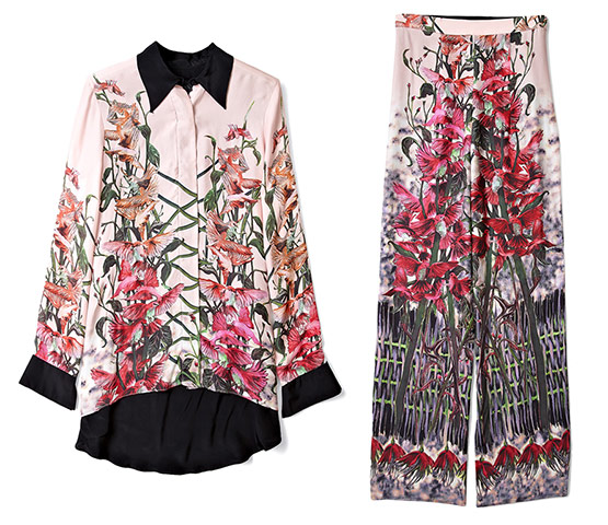 Key trends: Floral: Blouse and Trousers