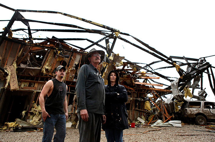 Tornado Updated: Residents examine the tornado damage in Metro Piner, Kentucky