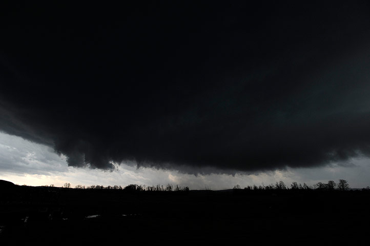 Tornado Updated: Storm clouds move over west of Palmyra, Indiana