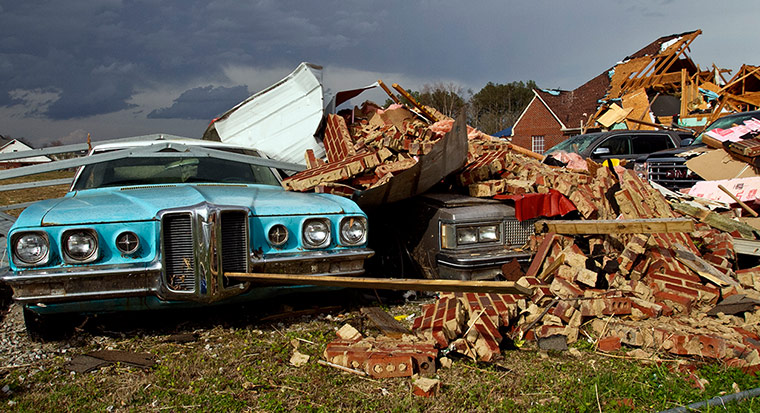 Tornado Updated: The tornado left a path of destruction as it passed through Athens, Alabama