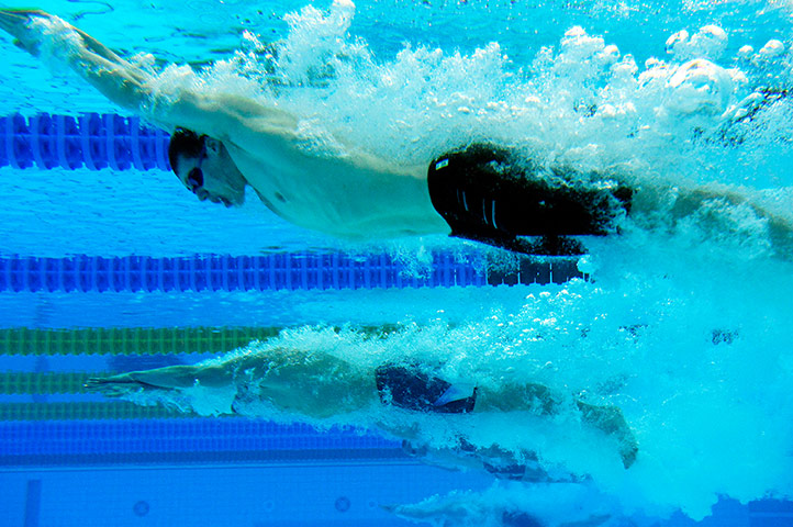 Swimming: Joseph Schenk & Aaron Moores in the Paralympic men's 200m Freestyle heats
