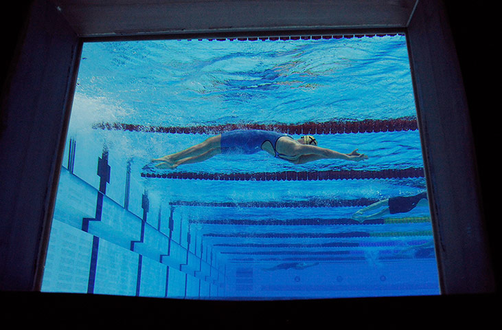 Swimming pt 2: Molly Renshaw turns during her Women's 400m individual medley heat
