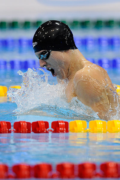 Swimming part 3: Roberto Pavoni on the breast-stroke leg of his 400m individual medley final