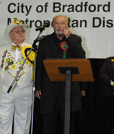 George Galloway win: George Galloway speaks on stage after winning 