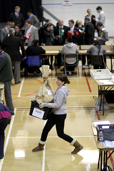 George Galloway win: The votes getting counted after the byelections finished in Bradford West