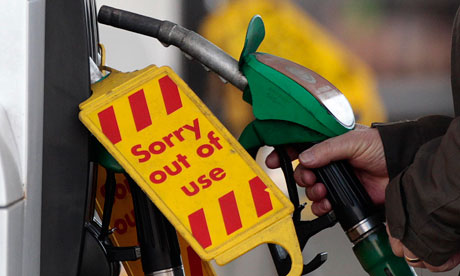 Petrol stations in edinburgh run out of fuel