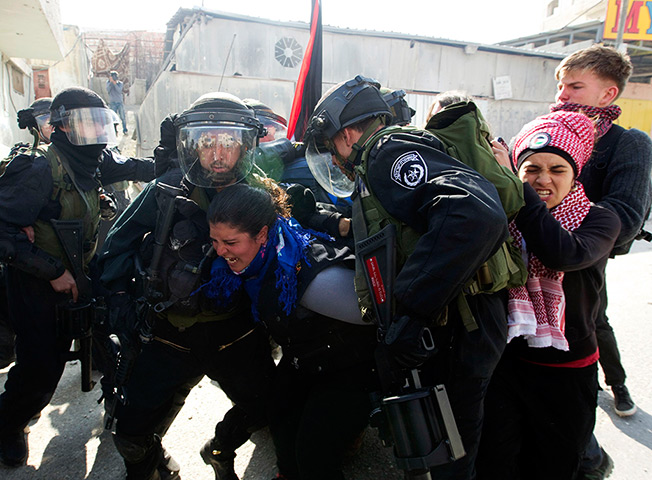 Land Day protests: Protesters scuffle with Israeli security forces during clashes, Ramallah