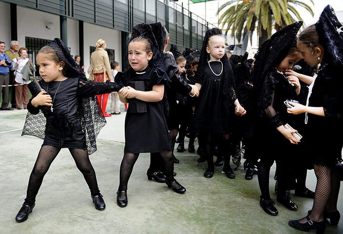 24 hours: Young girls in Seville