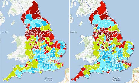 Experian poverty maps of England