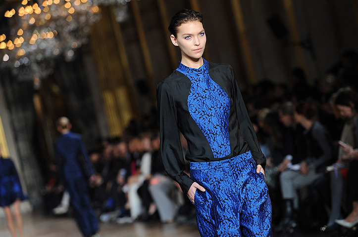 Paris - Stella McCartney: A model walks the runway during the Stella McCartney show