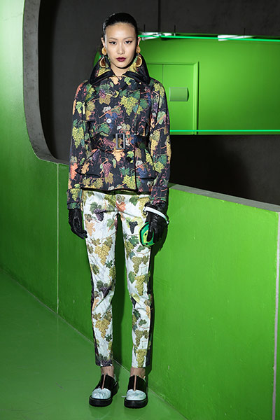 The Kenzo AW12 collection: Kenzo AW12 grape print jacket and trousers