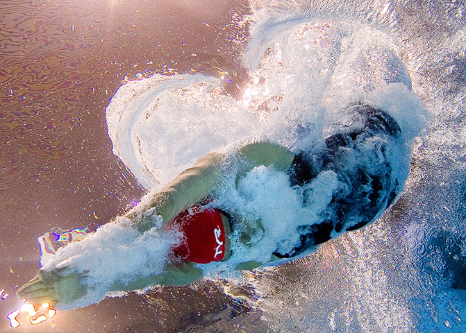 Swimming Championships: Danish swimmer Friis Lotte competes during the women's 400m freestyle