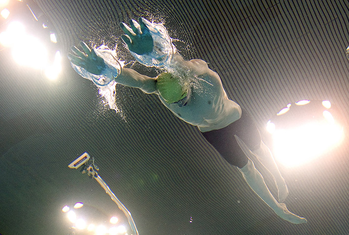 Swimming Championships: Britain's swimmer Benjamin Goodall competes in the men's 200m butterfly 