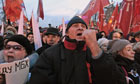 Putin makes his presence felt as protesters take to Moscow's streets | World news