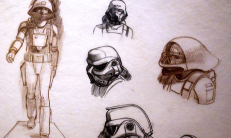 Original sketches of Imperial Stormtroopers