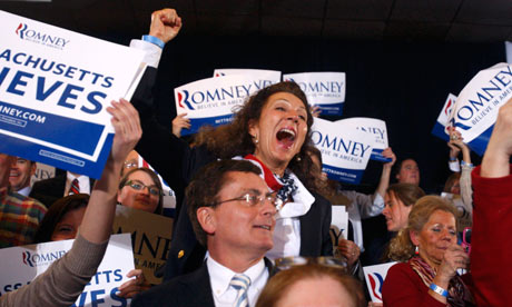 Romney supporters in Boston