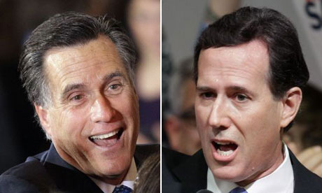 Mitt Romney, Rick Santorum composite