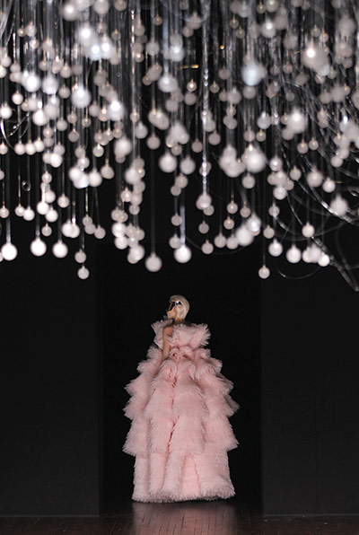 24 Hours: Paris, France: A dress designed by Sarah Burton at Alexander McQueen