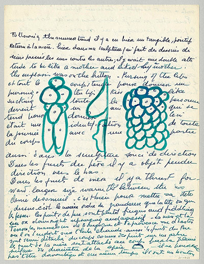 Louise Bourgeois: Louise Bourgeois at Freud Museum - loose sheet