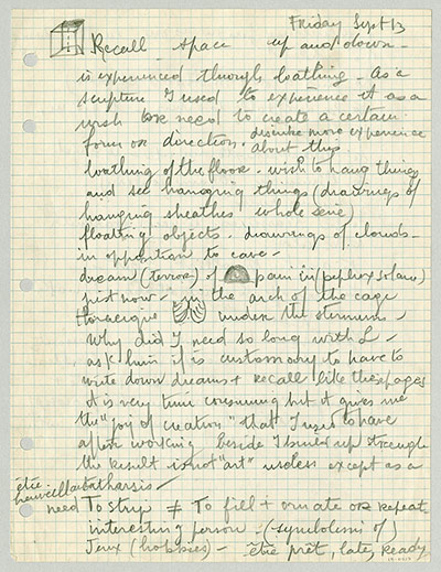 Louise Bourgeois: Louise Bourgeois at Freud Museum - Loose Sheet