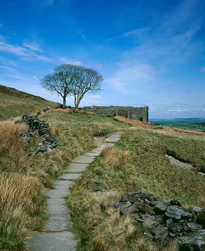 Panoramic Outlook: Ruin on dartmoor