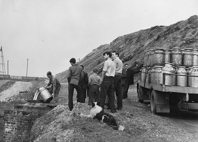 Windscale: milk poured away at Millom, Cumbria near Windscale