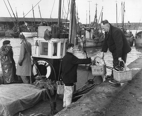 Windscale: unloading bottles of sea water near Windscale