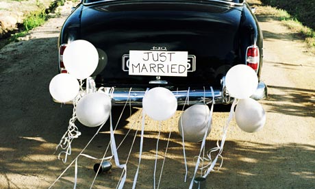 'Just married' car