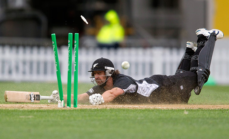 Best of the week in sport: New Zealand's Colin de Grandhomme is run out against South Africa