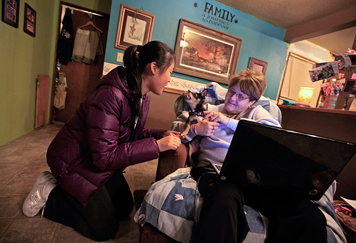 From the agencies: Amy Wang jokes around with her host Barb Hoyles