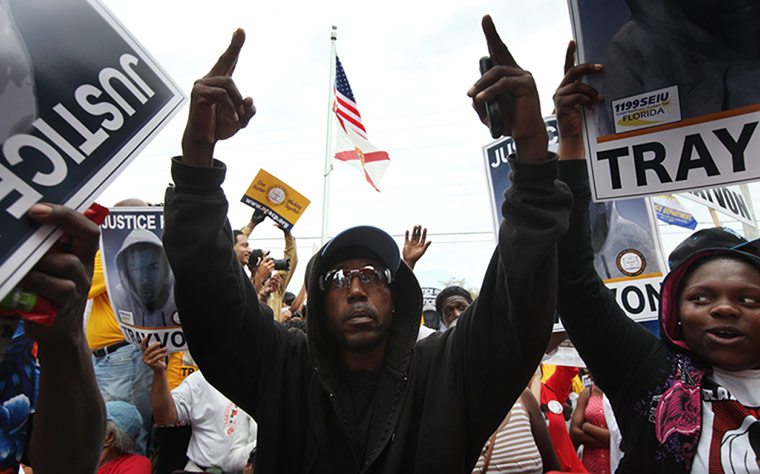 Trayvon Martin march: Wayne Wilson at Trayvon Martin rally