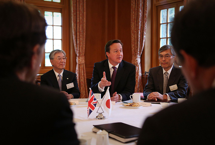 Cameron in Japan: Prime Minister David Cameron meets with local business leaders