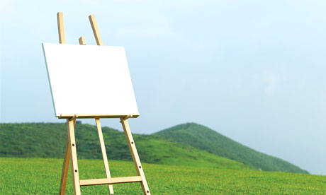 Empty Canvas in Countryside