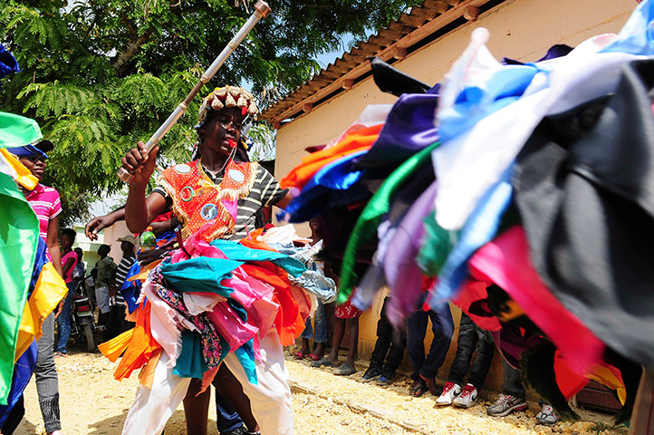 Haiti - A longer view: People take part in a Gaga ceremony in the Dominican Rebublic