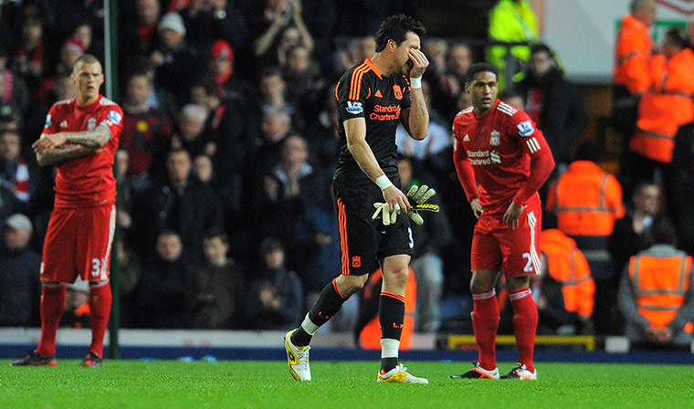 Blackburn v Liverpool: Liverpool goalkeeper Alexander Doni is sent off