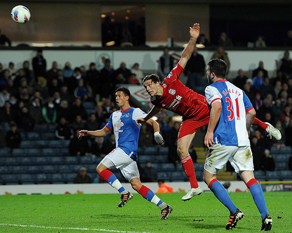 Blackburn v Liverpool: Andy Carroll scores the winner against Blackburn Rovers