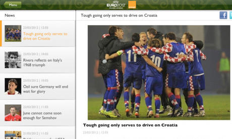 Orange Euro 2012 app