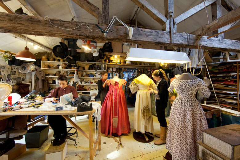 Costumiers in the 19th-century Sands Films workshop, London