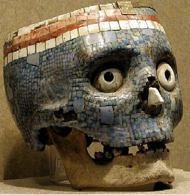 The skull is central to Mexican imagery The Aztecs were devoted to war and