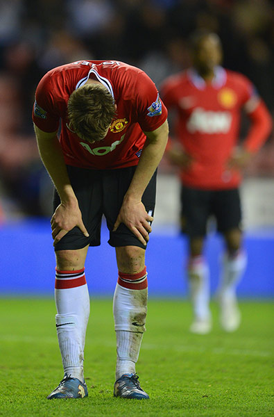 Wednesday footie: Dejected Phil Jones